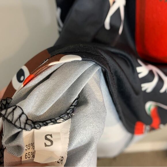 CHRISTMAS reindeer knee length holiday dress small - Picture 3 of 4